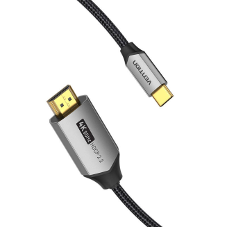Kabel USB-C do HDMI 2.0 Vention CRBBG 1,5m, 4K 60Hz (Czarny) - 4