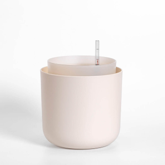 PLASTIA TOLITA Donica samonawadniająca okrągła 19 cm beżowy - 2