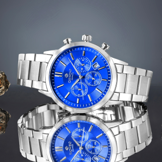 Zegarek Męski Giewont Chronograph Sapphire Srebrno Niebieski GW8510-B3 - 6