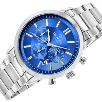 Zegarek Męski Giewont Chronograph Sapphire Srebrno Niebieski GW8510-B3 - 3