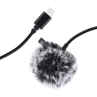 Mikrofon Jack Puluz krawatowy z klipsem PU425 1,5m USB-C - 3