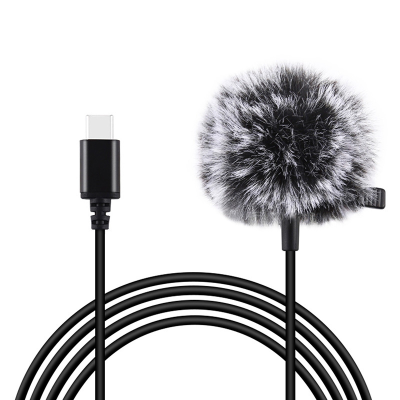 Mikrofon Jack Puluz krawatowy z klipsem PU425 1,5m USB-C