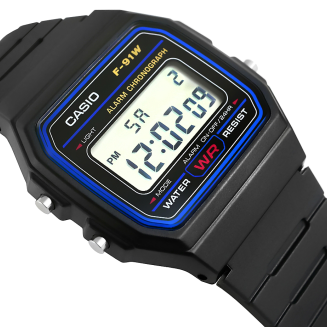 Zegarek Męski CASIO F-91W-1YEG + BOX - 2