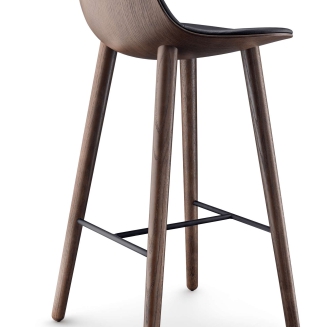  Eva Solo Yuuga smoke oak & black leather stool 75 cm - 3