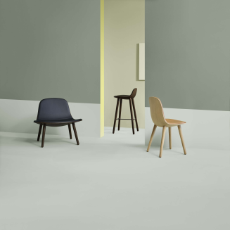  Eva Solo Yuuga smoke oak & black leather stool 75 cm - 4