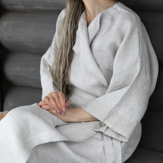 Szlafrok Onesize Lapuan Kankurit Kaste linen - 6