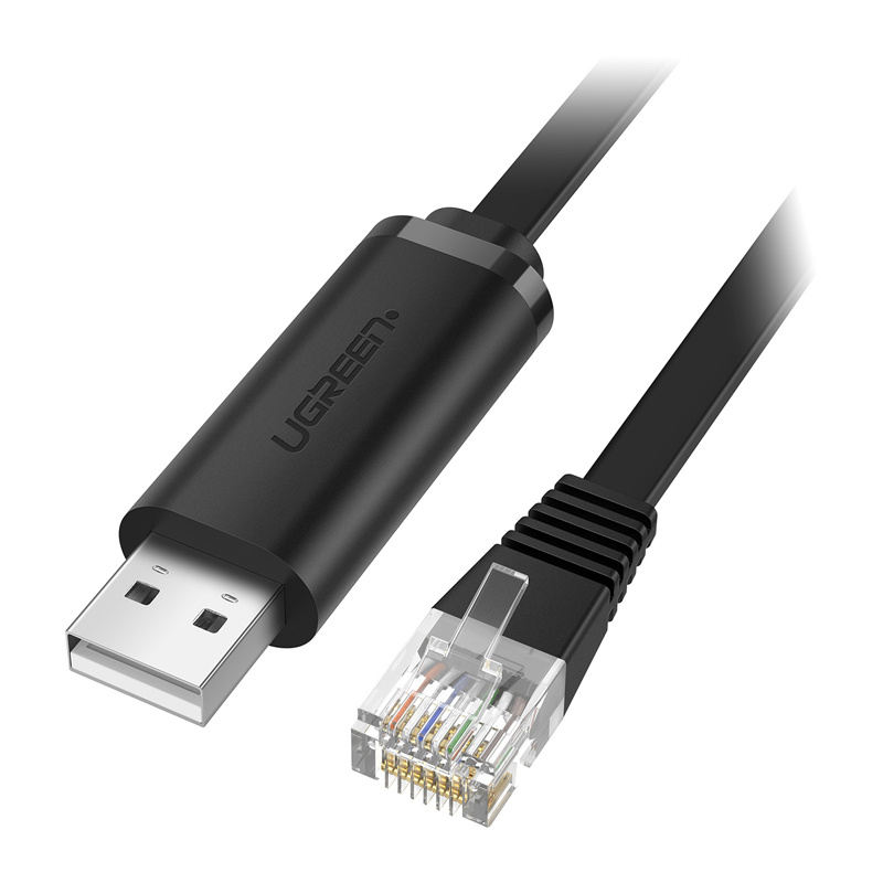  Ugreen CM204 USB to RJ45 Console Cable, 3m (Black)