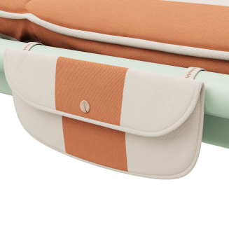 Leżak Fatboy Sunbun Daybed Mist Green & Stripe Orange Creme - 4
