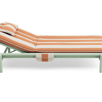 Leżak Fatboy Sunbun Daybed Mist Green & Stripe Orange Creme - 2