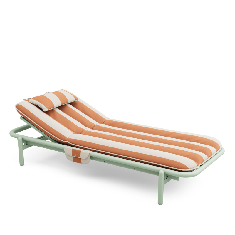 Leżak Fatboy Sunbun Daybed Mist Green & Stripe Orange Creme
