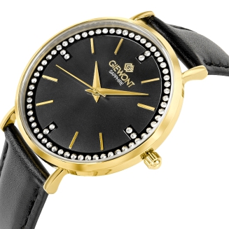 Zegarek Damski Giewont Sapphire Złoto Czarny GW5390-A4 - 2
