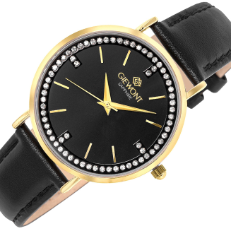 Zegarek Damski Giewont Sapphire Złoto Czarny GW5390-A4 - 3