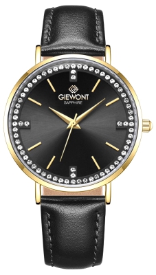 Zegarek Damski Giewont Sapphire Złoto Czarny GW5390-A4