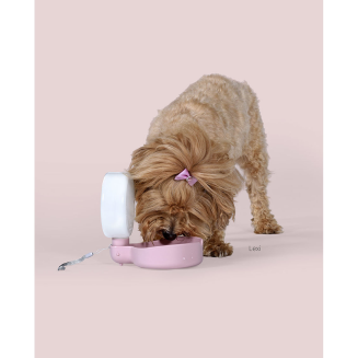 Butelka na wodę dla psa United Pets Pingui różowa - 5