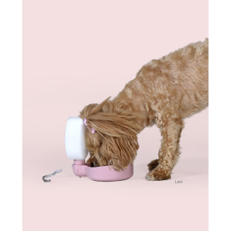 Butelka na wodę dla psa United Pets Pingui różowa - 4