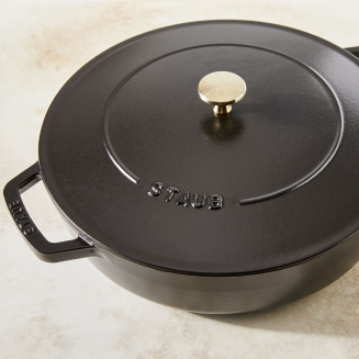 Głęboka patelnia do duszenia z pokrywą Staub Chistera 28 cm black - 8