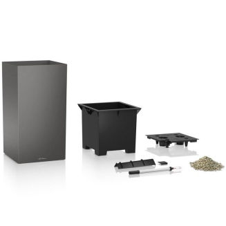  Lechuza Canto Premium 40 column anthracite metallic flowerpot - 2