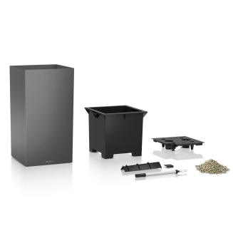  Lechuza Canto Premium 40 column anthracite metallic flowerpot - 2