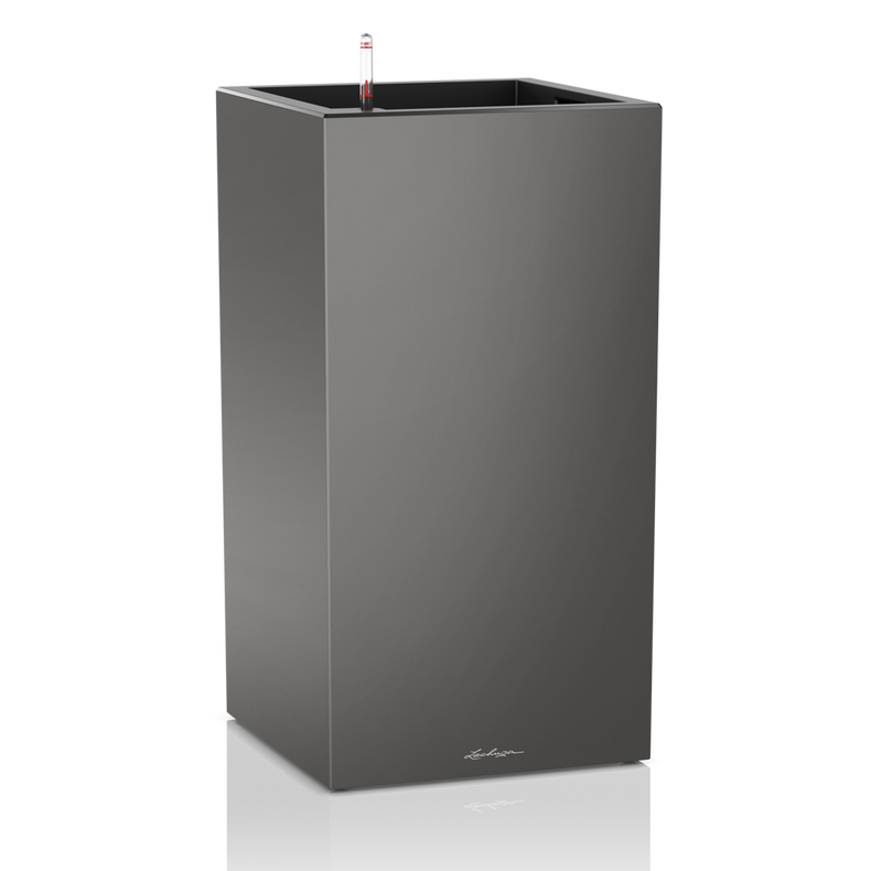  Lechuza Canto Premium 40 column anthracite metallic flowerpot