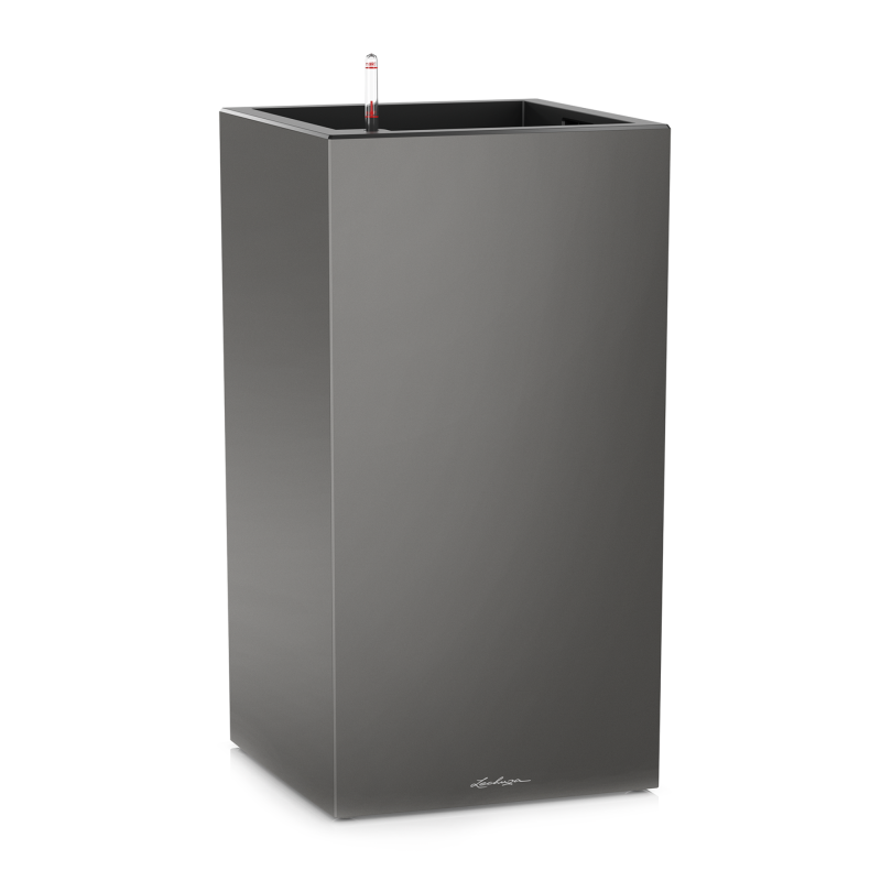  Lechuza Canto Premium 40 column anthracite metallic flowerpot