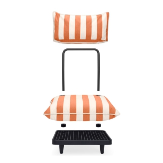 Fotel ogrodowy Fatboy Paletti Seat Stripe Orange Creme - 2