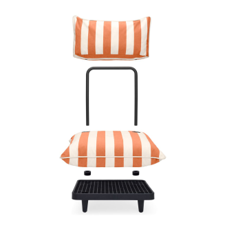  Fatboy Paletti Seat Stripe Orange Creme Garden Chair - 2