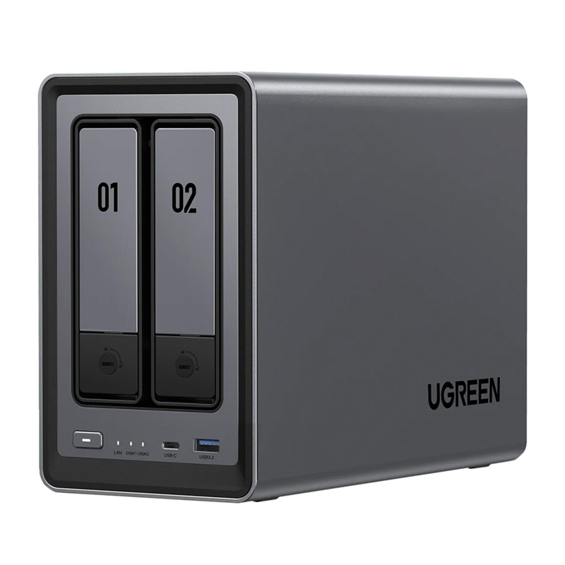  Ugreen DXP2800 NAS File Server, 2-Disk, Intel N100, 8GB DDR5, 2.5GbE, 4K HDMI