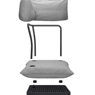 Narożnik ogrodowy Fatboy Paletti Corner Seat Rock Grey - 4