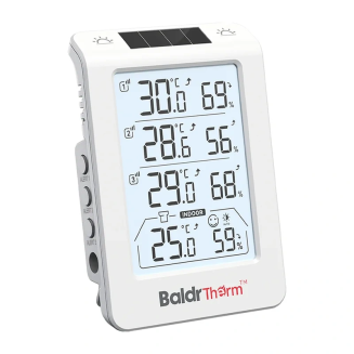 Termohigrometr BALDRTHERM B0598 3-kanałowy z automatycznym podświetlaniem - 2