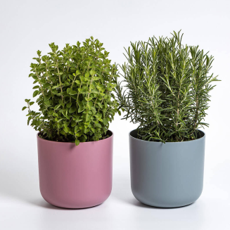 PLASTIA TOLITA Doniczka samonawadniająca okrągła z wkładem 19 cm szary - 4