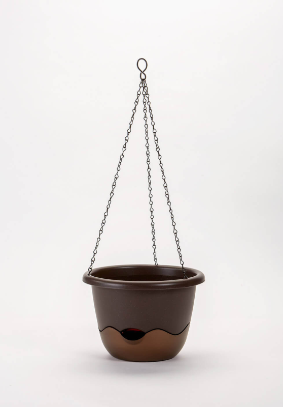 PLASTIA MARETA Donica samonawadniająca okrągła 25 cm brązowy