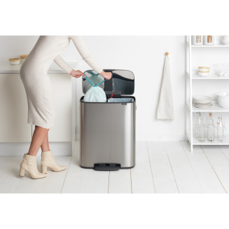 Brabantia Bo waste bin 2x30l, FPP matt steel - 7