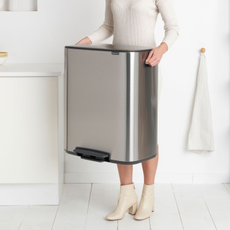 Kosz pedałowy na śmieci Brabantia Bo 2x30 l Matt Steel Fingerprint Proof - 6
