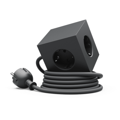Listwa zasilająca Avolt Square 1 z podwójnym USB-C 30 W i magnetyczną podstawą 1.8 m czarna