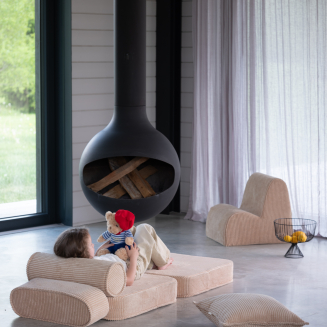 Rozkładany fotel dziecięcy Wigiwama Flip Chair Brown Sugar - 2