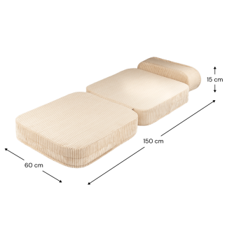 Rozkładany fotel dziecięcy Wigiwama Flip Chair Brown Sugar - 3