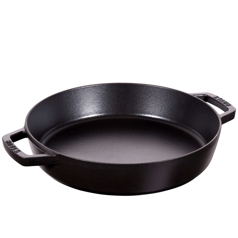  Cast iron frying pan with two handles Staub - 20 cm, Black