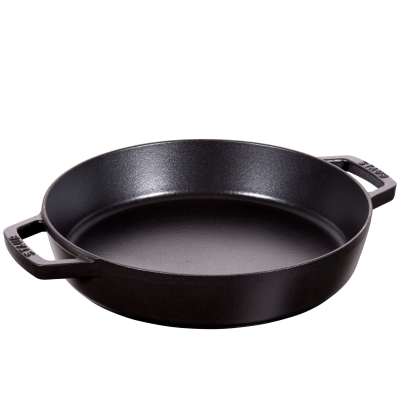  Cast iron frying pan with two handles Staub - 20 cm, Black