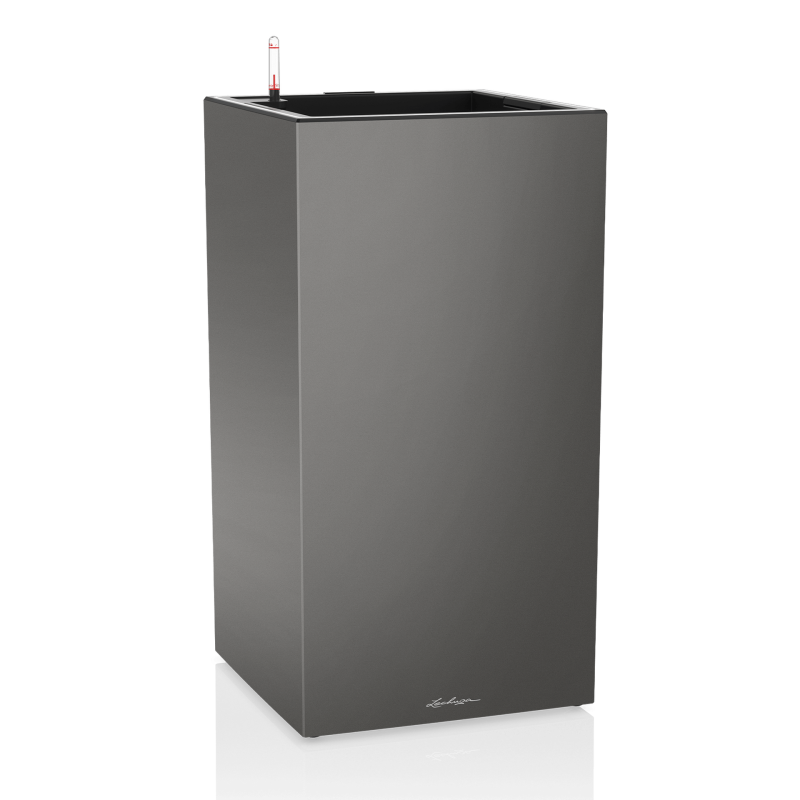 Lechuza Canto Premium 40 LED flowerpot, anthracite metallic column