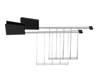 Set of 2 Alessi Plisse toaster frames, black