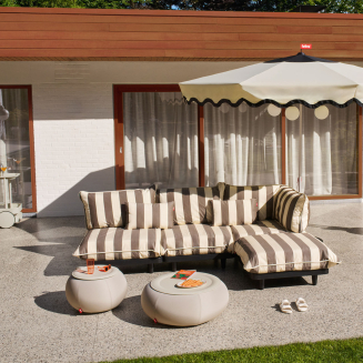 Fotel ogrodowy Fatboy Paletti Lounge Chair Stripe Cacao - 8