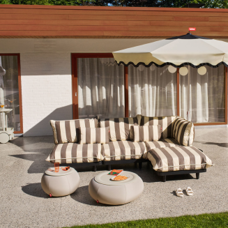 Fotel ogrodowy Fatboy Paletti Lounge Chair Stripe Cacao - 8