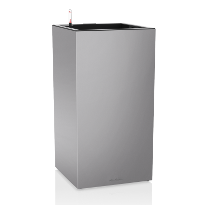 Donica Lechuza Canto Premium 40 LED kolumna srebrny metallic