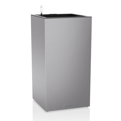 Donica Lechuza Canto Premium 40 LED kolumna srebrny metallic