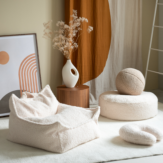 Fotel dziecięcy Wigiwama Beanbag Chair Cream White - 9