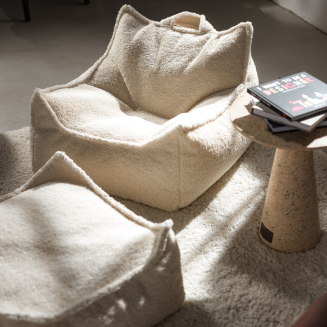 Fotel dziecięcy Wigiwama Beanbag Chair Cream White - 11