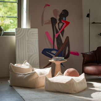 Fotel dziecięcy Wigiwama Beanbag Chair Cream White - 4