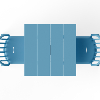 Stolik ogrodowy Fatboy Fred's Square Bistro Table Wave Blue - 7