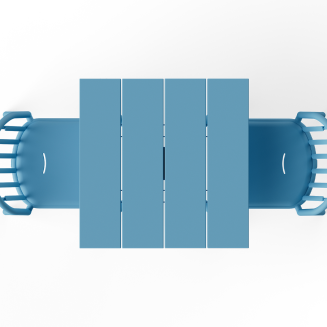 Stolik ogrodowy Fatboy Fred's Square Bistro Table Wave Blue - 7