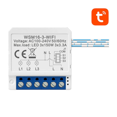  AVATTO WSM16-W3 Tuya 3-channel Wi-Fi in-wall relay